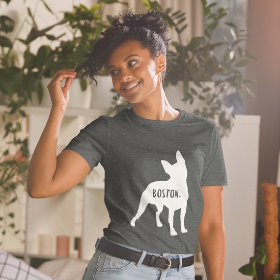 Boston Terrier Shirt | Dog Silhouette Tee, Pet Owner Gift