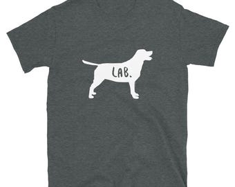 Personalized Labrador Silhouette T-Shirt, Custom Dog Name Tee