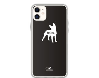 Funda para teléfono con silueta de Boston Terrier / Regalo para amantes de los perros