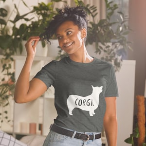 Personalized Corgi T-Shirt is the perfect gift for any Corgi Mom. Our shirts are heather grey and extra soft t-shirt.