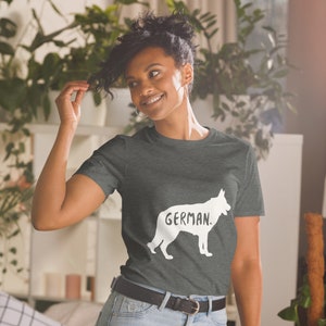 Personalized German Shepherd T-Shirt is the perfect gift for any German Shepherd Mom. Our shirts are heather grey and extra soft t-shirt.