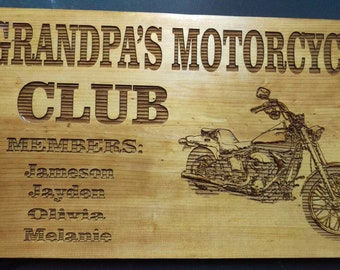 An Old Biker Sign Etsy
