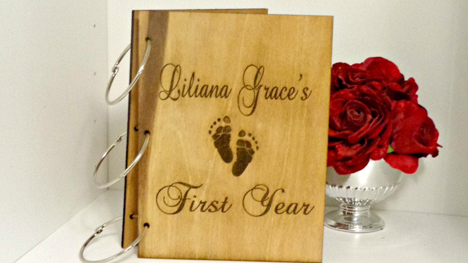Baby Shower Card Keepsake Book Baby Memory Book Rustic Wood Etsy