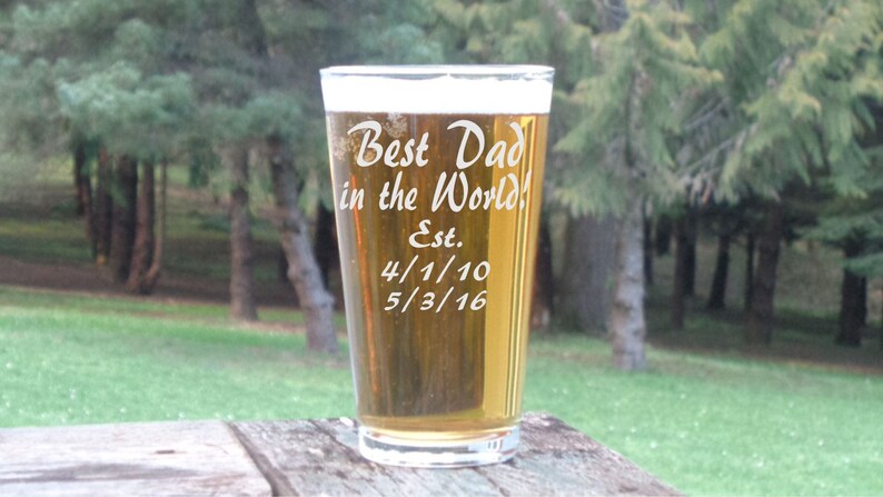 world's best dad beer glass