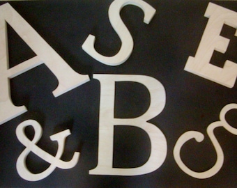 Unfinished Baltic Birch Wood Letters - Custom Font, Wall Decor