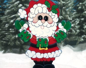 Santa Wooden Hand Painted Yard Art ,Large Christmas Yard Decoration.Christmas Decor