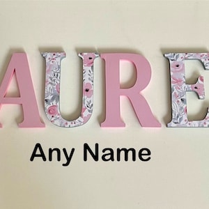 Wood Letters-Nursery Decor,Pink & Grey,  -Price Per Letter-Custom made