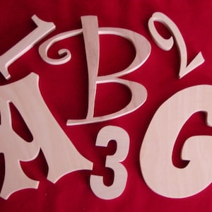 LARGE Unfinished Wooden Letters,SIZES 16&quot;, 17&quot;, 18&quot;,19&quot;,20&quot;,21&quot;,22&quot;,23&quot;,24&quot; - Unpainted Wooden Letters, Wood Letters, Wall Letters