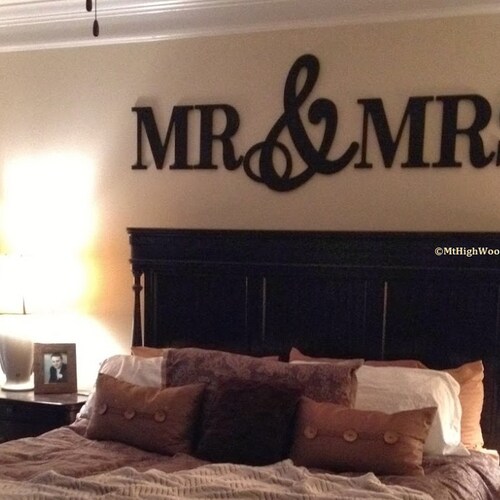 MR & MRS Wall Letterswall Décorpainted Wood Letters Mr and Etsy