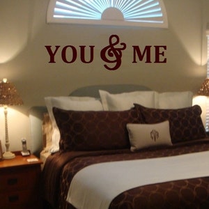 YOU& ME Wall Letters,Wall Décor-Painted Wood Letters image 1