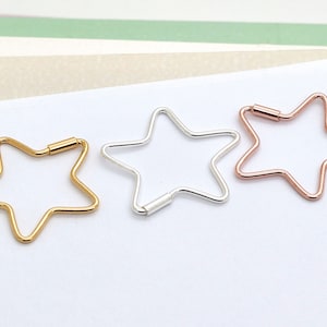 20 Gauge Hoop (0.8mm), Star Hoop, Nose Hoop, Endless, Ear Hoop, Helix, Tragus, Silver Cartilage Small Plain Minimalist, 18mm