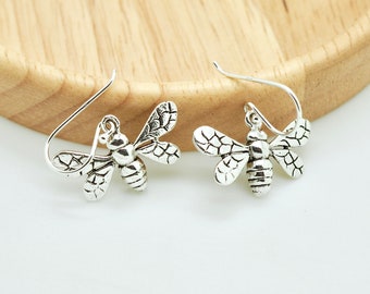 Sterling Silver Butterfly Earrings, Women's Drop Earrings, Drop Dangle Earrings, Dangling Hook Earrings, Wire Earrings