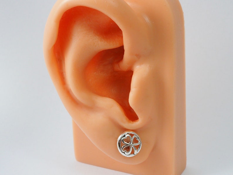 Shamrock Jewelry Simple Plain Ear Stud Silver Earrings 20 gauge Earrings Minimalist Ear Stud Earrings