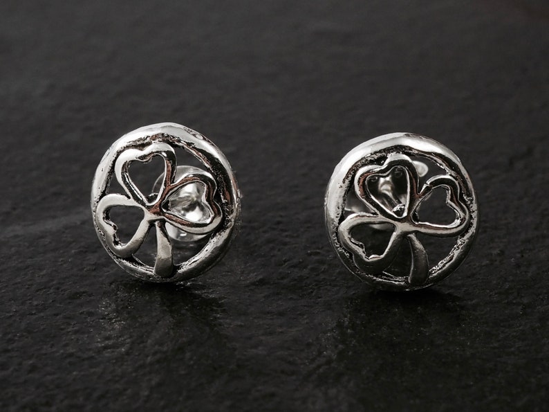 Shamrock Jewelry Simple Plain Ear Stud Silver Earrings 20 gauge Earrings Minimalist Ear Stud Earrings