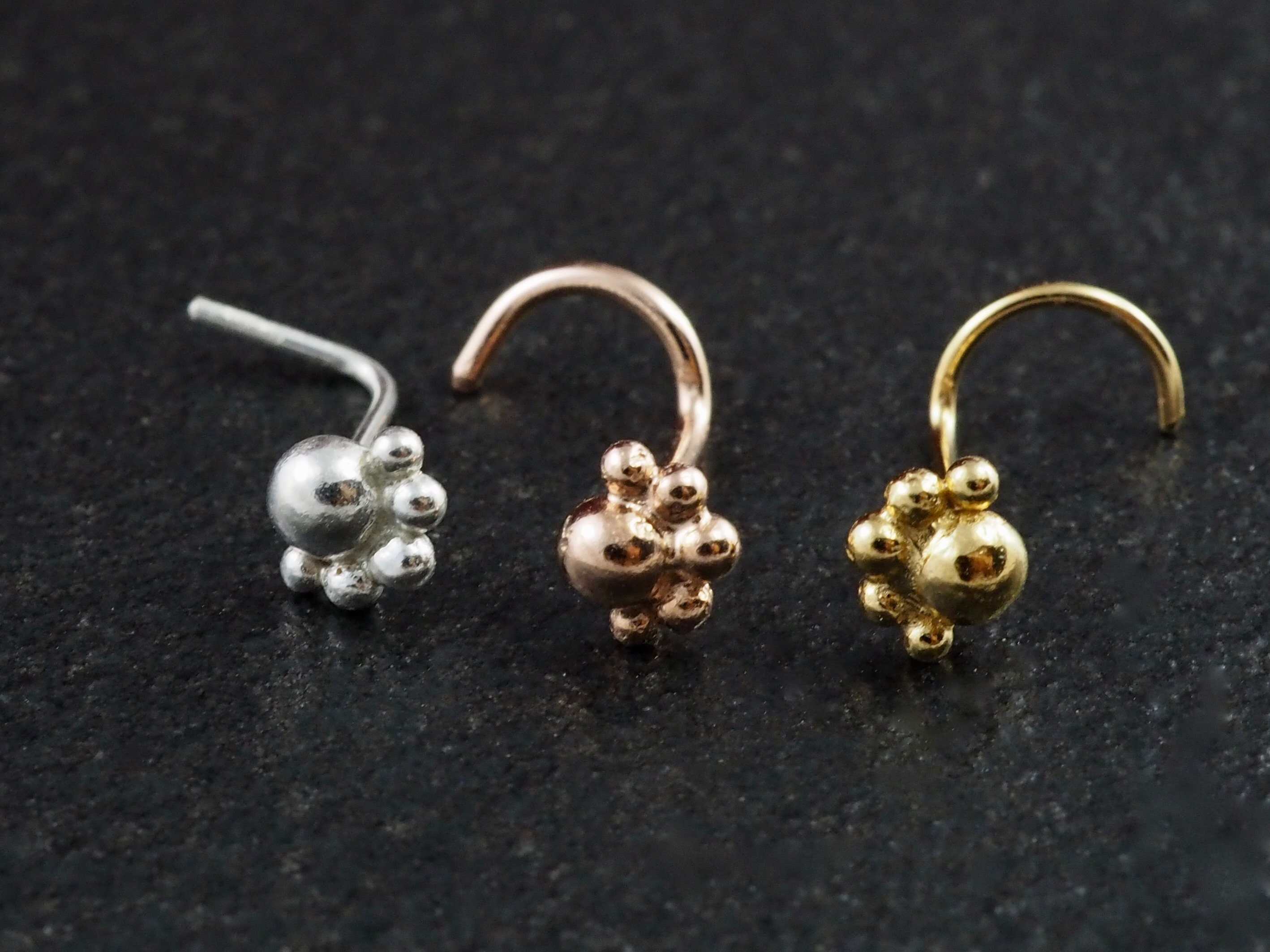 Cluster Ball Nose Stud Ball Nose Ring Dots Nose Stud Small Etsy UK