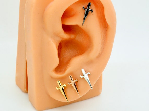 Knife stud earrings cheap