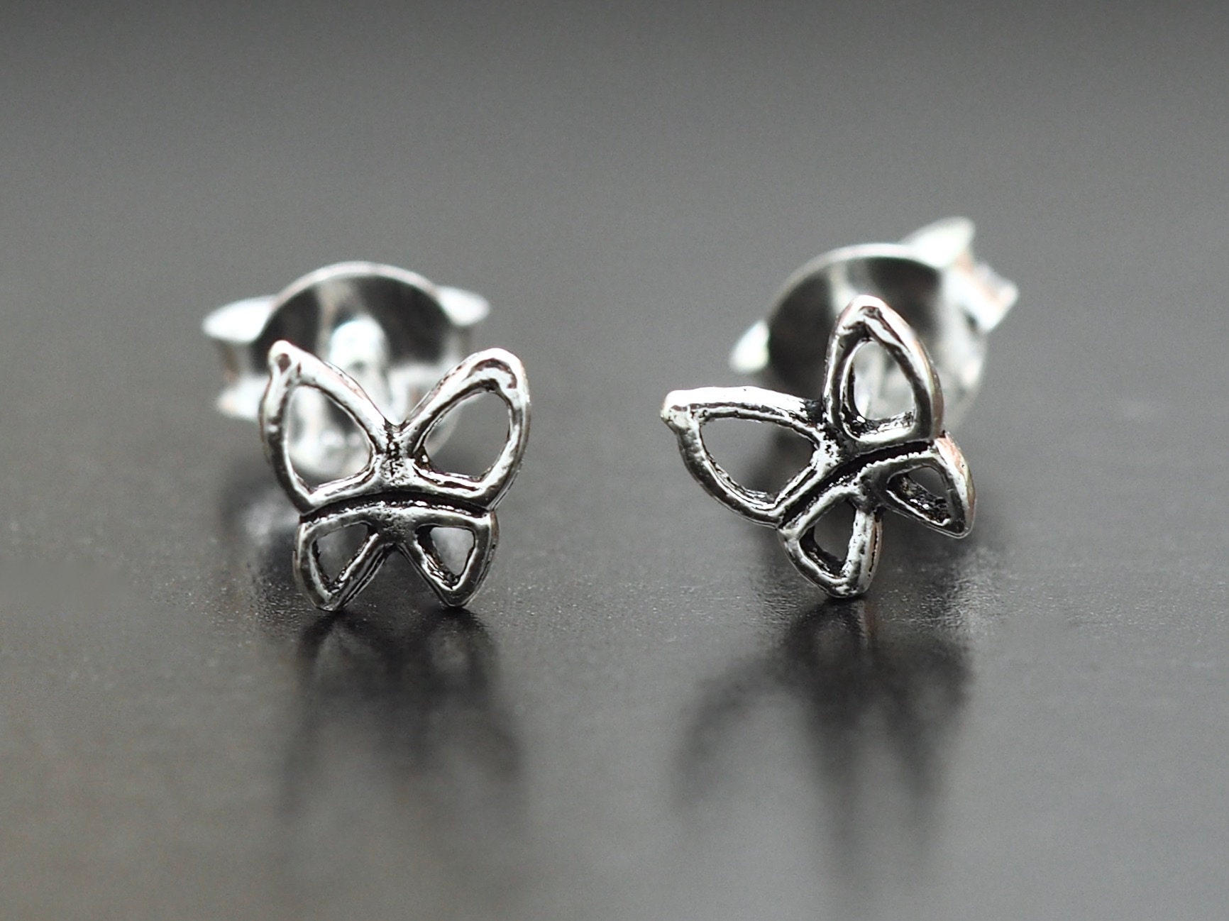 Small Butterfly Earrings Cartilage Ear Stud Insect Earrings Etsy