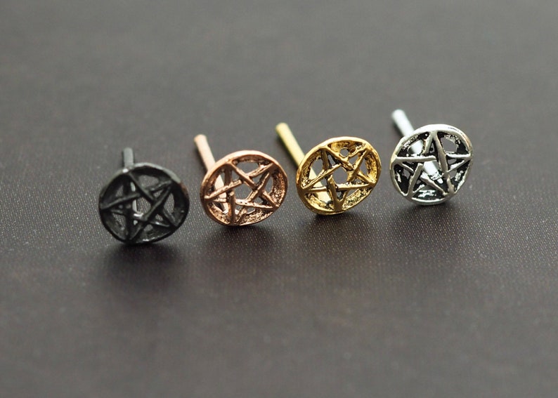 Pentagram stud earrings Clearance