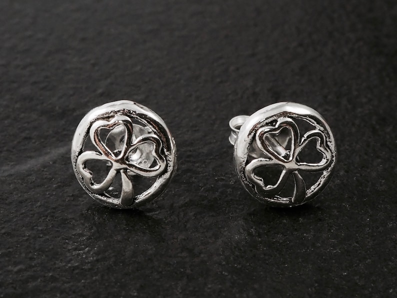 Shamrock Jewelry Simple Plain Ear Stud Silver Earrings 20 gauge Earrings Minimalist Ear Stud Earrings