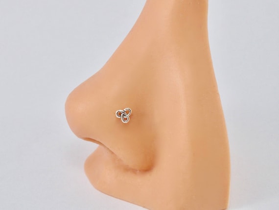 Triquetra Trinity Knot L-Shaped Nose Ring