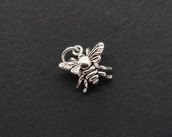 Bee Pendant Charm Sterling Silver, Animal, Insect, Cute, Women, Girl Pendant, Small, Minimalist, 1 Piece, without chain