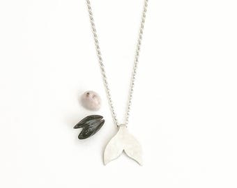 Sterling Silver Mermaid Tail Necklace - Ocean Sea Jewelry