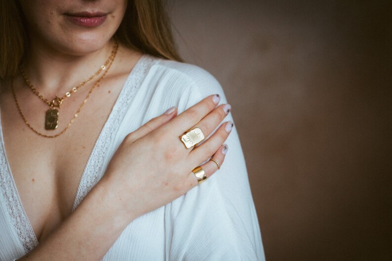 Golden Sunburst Ring image 1