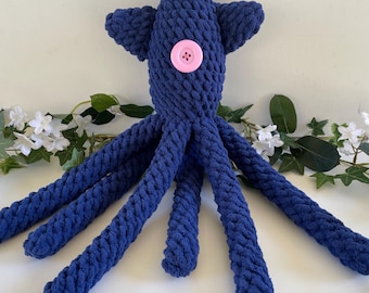 Handmade Crochet Cat Squid Plushie | Super Soft Stuffed Animal