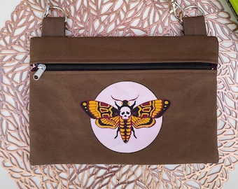 NEW! Death’s Head Moth Zipper Purse | Shoulder Bag | Small Crossbody Bag | Ready to Ship!
