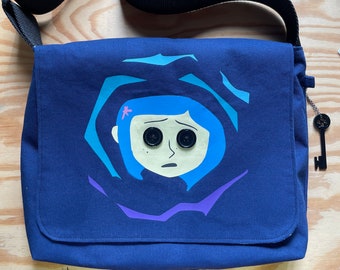 NEW! Coraline-inspired messenger bag | Purse | Cross-body bag | Made to Order