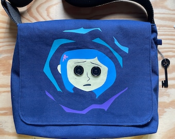 NEW! Coraline-inspired messenger bag | Purse | Cross-body bag | Made to Order