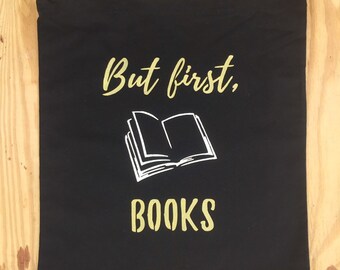 Literary tote bags for book lovers, variations, 15x16 inches