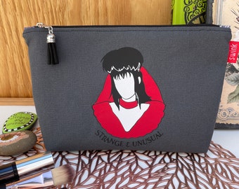 NEW! Beetlejuice-inspired Lydia Flat Bottom Pencil Case | Zipper Pouch | Makeup Bag | Ready to Ship!