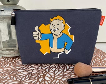 Estuche plano para lápices / Estuche con cremallera / Bolsa de maquillaje Fallout Vault Boy