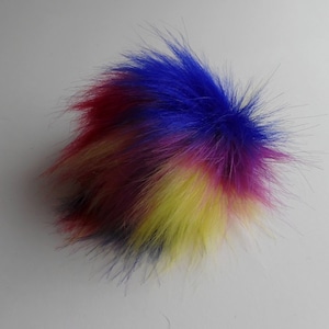 Rozmiar M- XXL, (wielokolorowy) Pompon ze sztucznego futra 5-7,5 cala/13-18 cm