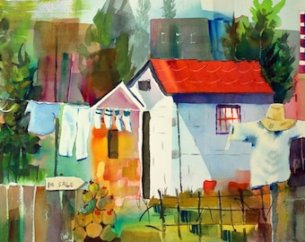 Watercolor painting 6.40"x9.40"(print of the original)
