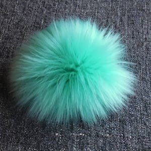 Taille S-XXL (Menthe) fausse fourrure pom pom 4.5-7.5 pouces / 11- 18 cm