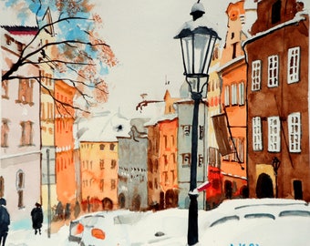 Watercolor painting 6.40"x9.40"(print of the original)