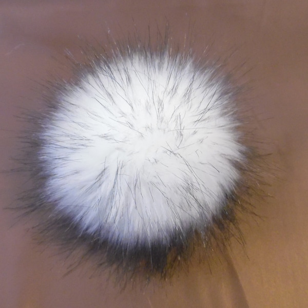 Pompons en fausse fourrure, 11 cm, vert FONCÉ - France