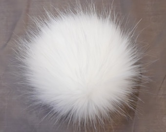 Size XS- XXL(high quality) cream white faux fur pom pom 4- 7 inches/ 10- 18cm
