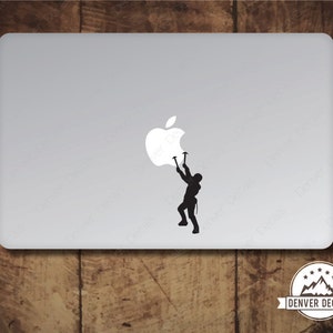 Ice Climber Scaling the Apple Macbook Sticker Climbing Mac Decal