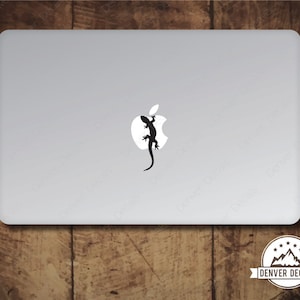 Gecko Clinging to the Apple Macbook Sticker Lizard Mac Decal