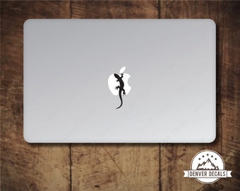 Gecko Clinging to the Apple Macbook Sticker Lizard Mac Decal