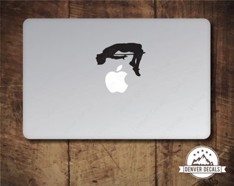High Jumper Mac Decal Jumping the Apple Macbook Sticker Track and Field