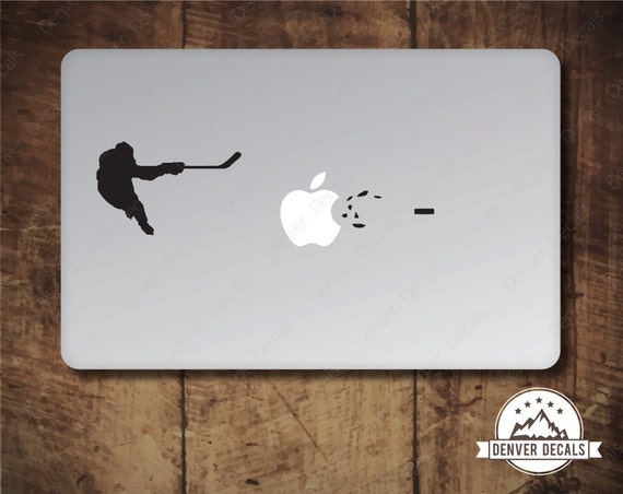 Hockey Players Silhouette Version 7 Macbook Vinyl Sticker Decal Mac Apple Laptop iPad
