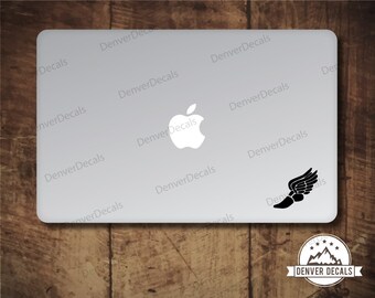 Track & Field Shoe/Foot with Wings Mac Decal Apple Macbook Sticker