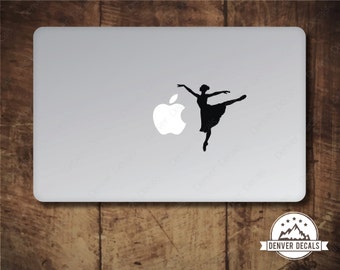 Ballerina Macbook Sticker Dancing with the Apple Dancer Mac Decal
