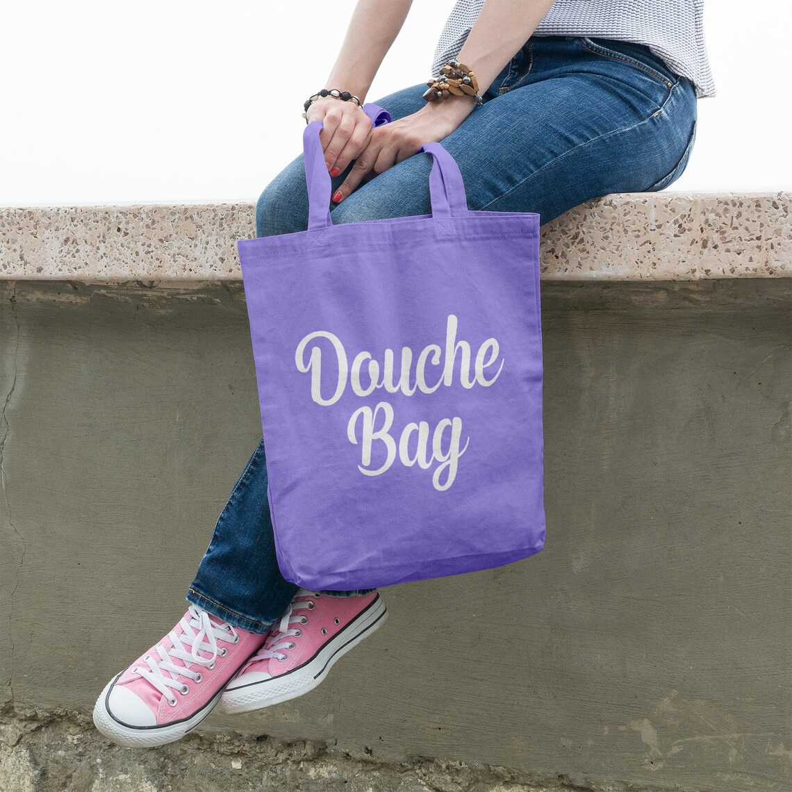 Douche bag Organic cotton tote bag Etsy