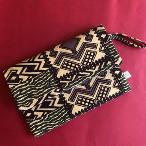 Clutch mit Grafik Print, Geldbörse , mehrfarbig , Sista Dolls Accessoires