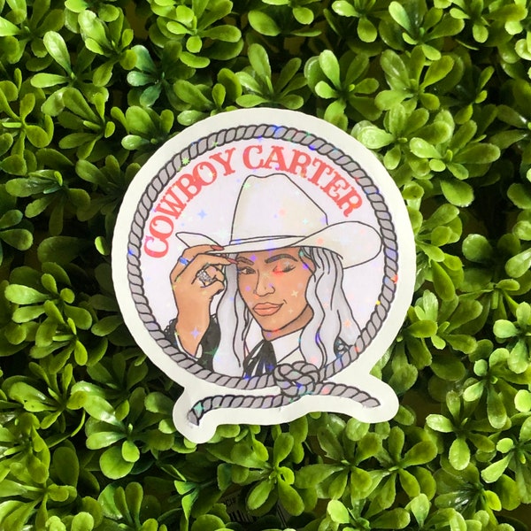 Cowboy Carter sticker, die-cut sticker, easy to peel, original art